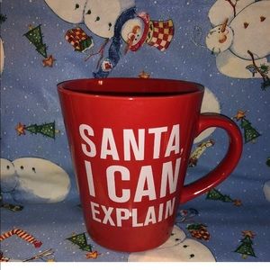 “Santa I Can Explain” Red Funny Christmas Mug